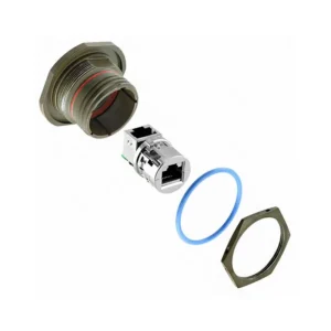 RJFTV71RAG RJFTV71RAG Coupler RJF TV Modular Connector Adapters Jack 8p8c RJ45 Shielded RJFTV-71RAG Panel Mount Bulkhead Right Angle