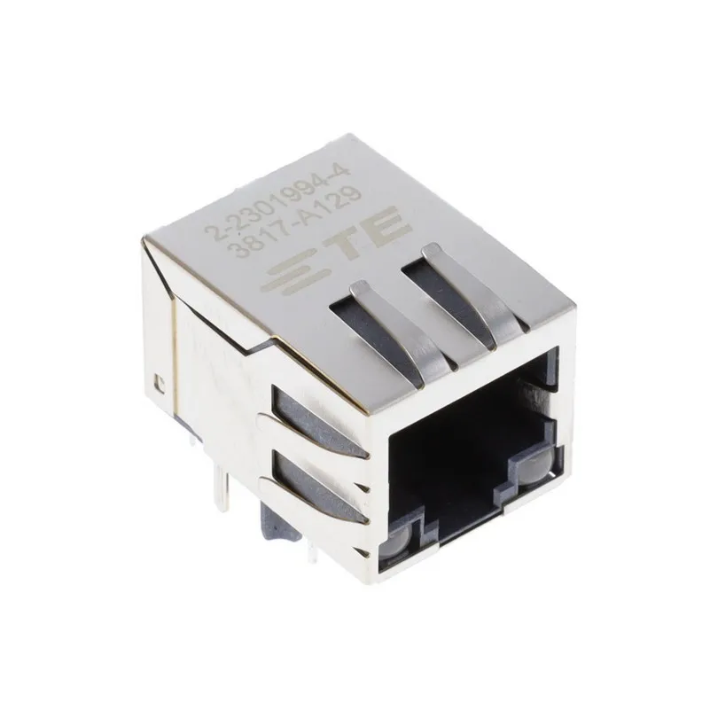 2-2301994-4 Electronic Components 2-2301994-4 RJ45 Modular Connector Jack With Magnetics 1 Port 223019944 10/100/1000 Base-T AutoMDIX
