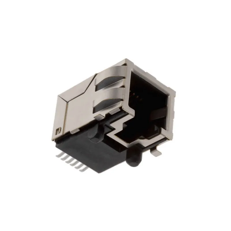 133719-E Connectors Accessories 133719-E Jack Modular Connector 6p6c RJ11 RJ12 RJ14 RJ25 Shielded EMI Finger 133719E Surface Mount
