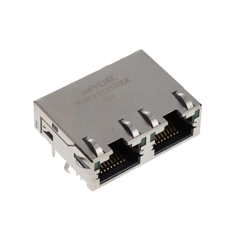 RJMG212S21130ER Agent Service RJMG212S21130ER RJ45 RJMG Modular Connector Jack With Magnetics 2 Port RJMG212S211 10/100/1000 Base-T AutoMDIX