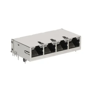 0826-1X4T-GH-F Connectors 0826-1X4T-GH-F RJ45 MagJack Modular Connector Jack With Magnetics 4 Port 10/100/1000 Base-T AutoMDIX Power over