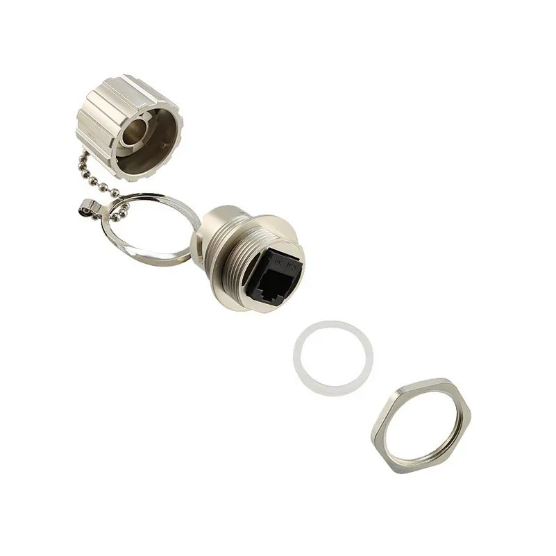 17-101824 Electronic Components 17-101824 Coupler Modular Connector Adapters Jack 8p8c RJ45 Unshielded 17101824 Panel Mount Bulkhead