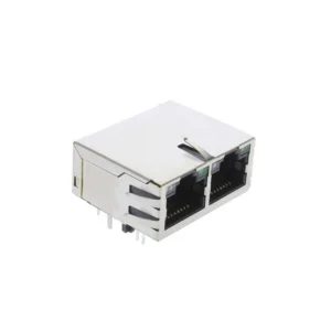 ARJ-202 PCB Connectors Accessory ARJ-202 RJ45 ARJ Modular Connector Jack With Magnetics 2 Port ARJ202 10/100/1000 Base-T AutoMDIX