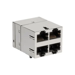 0895-2B2J-JVC Connectors Accessory 0895-2B2J-JVC RJ45 MagJack Modular Connector Jack With Magnetics 4 Port 08952B2JJVC 5G Base-T AutoMDIX