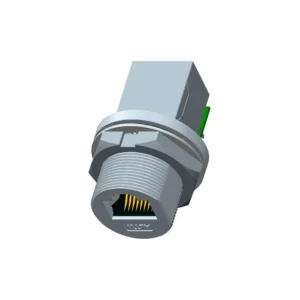 RCM-5SPFFH-SCU7001 RCM-5SPFFH-SCU7001 Jack Modular Connector 8p8c RJ45 Ethernet Shielded RCM5SPFFHSCU7001 Panel Mount Bulkhead Front Side Nut
