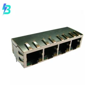 ARJ14A-MASD-A-B-EMU2 Brand ARJ14A-MASD-A-B-EMU2 RJ45 ARJ14A Modular Connector Jack With Magnetics 4 Port ARJ14AMASDABEMU2 10/100 Base-T AutoMDIX