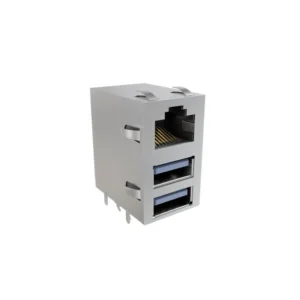 RJE361883401 RJE361883401 Jack with USB A Dual RJE36 Modular Connector 8p8c RJ45 Ethernet Shielded EMI Finger RJE361-883401 Through Hole