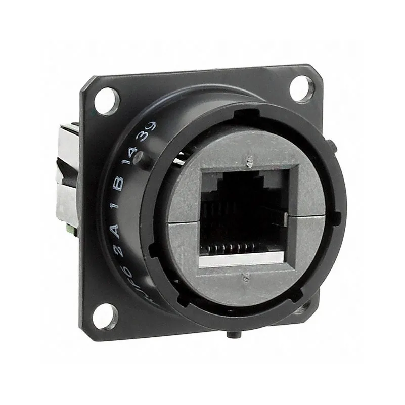 RJF62A1B RJF62A1B Coupler RJF 6 Modular Connector Adapters Jack 8p8c RJ45 RJF6-2A1B Panel Mount Square Flange