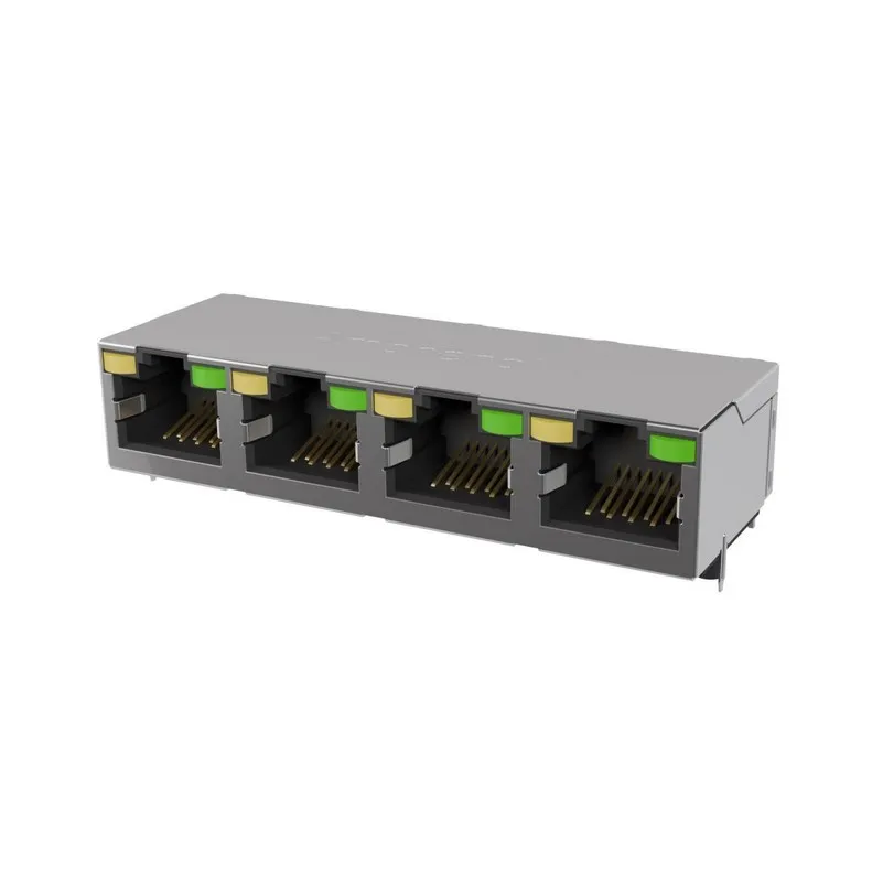 RJE594886411 PCB Connectors RJE594886411 Jack RJE59 Modular Connector 8p8c RJ45 Ethernet Shielded EMI Finger RJE594-886411 Through Hole