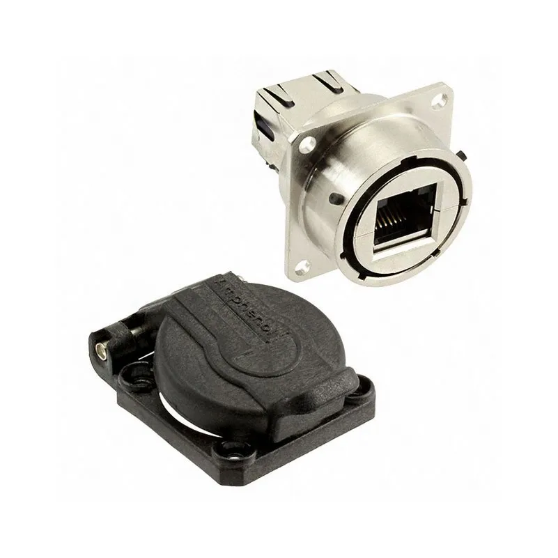 RJF62A1NSCC Brand Connectors RJF62A1NSCC Coupler RJF 6 Modular Connector Adapters Jack 8p8c RJ45 RJF62A-1NSCC Panel Mount Square Flange