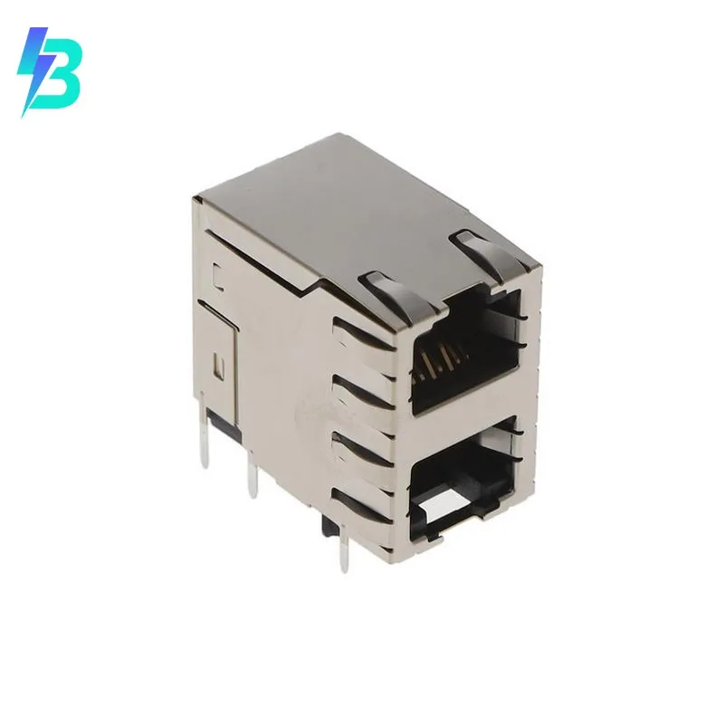 SS-73100-082 Brand SS-73100-082 Jack 73100 Modular Connector 8p8c RJ45 Ethernet Shielded EMI Finger SS73100082 Panel Mount Through Hole