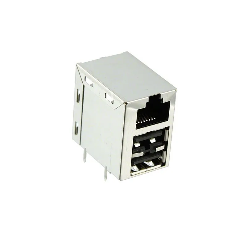 6116151-1 BOM Connectors Supplier 6116151-1 Jack with USB A Dual Modular Connector 8p8c RJ45 Ethernet Shielded 61161511 Through Hole