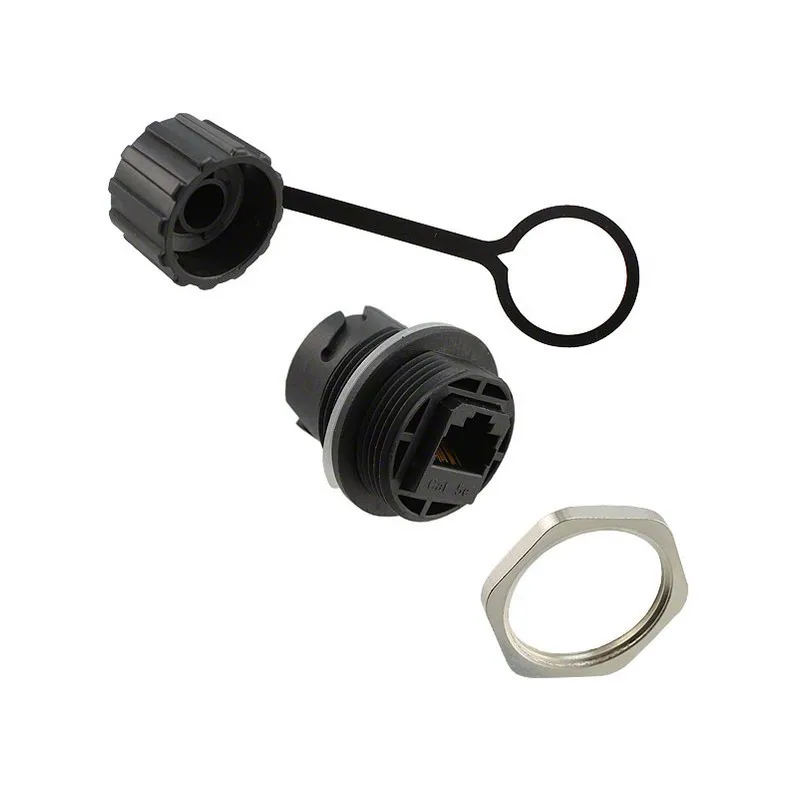 17-10020 17-10020 Coupler Modular Connector Adapters Jack 8p8c RJ45 Unshielded 1710020 Panel Mount Bulkhead