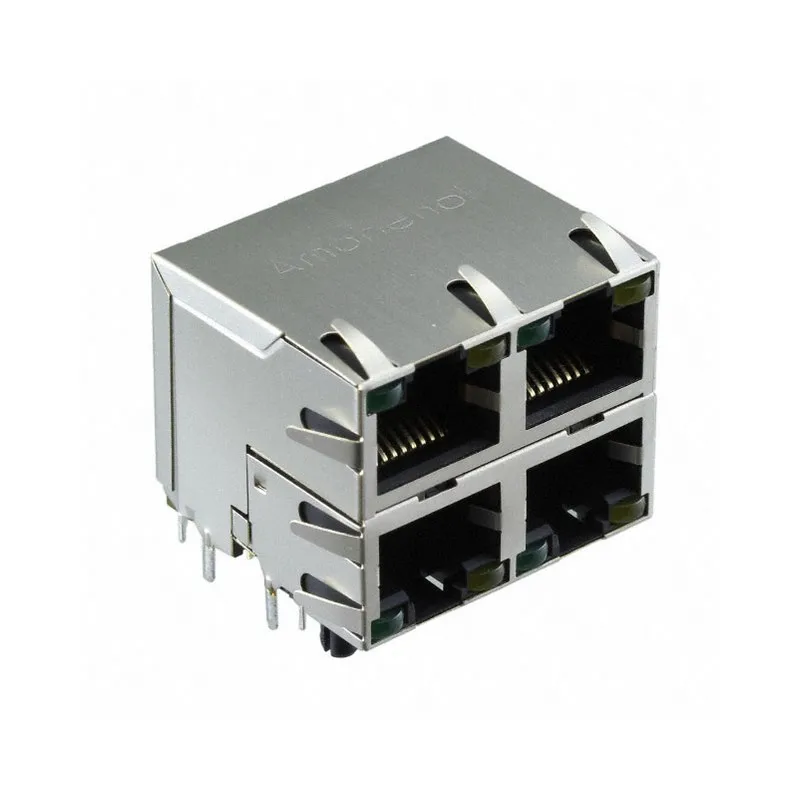 RJSAE538404 Brand Accessory RJSAE538404 Jack RJSAE Modular Connector 8p8c RJ45 Ethernet Shielded EMI Finger RJSAE5-38404 Through Hole