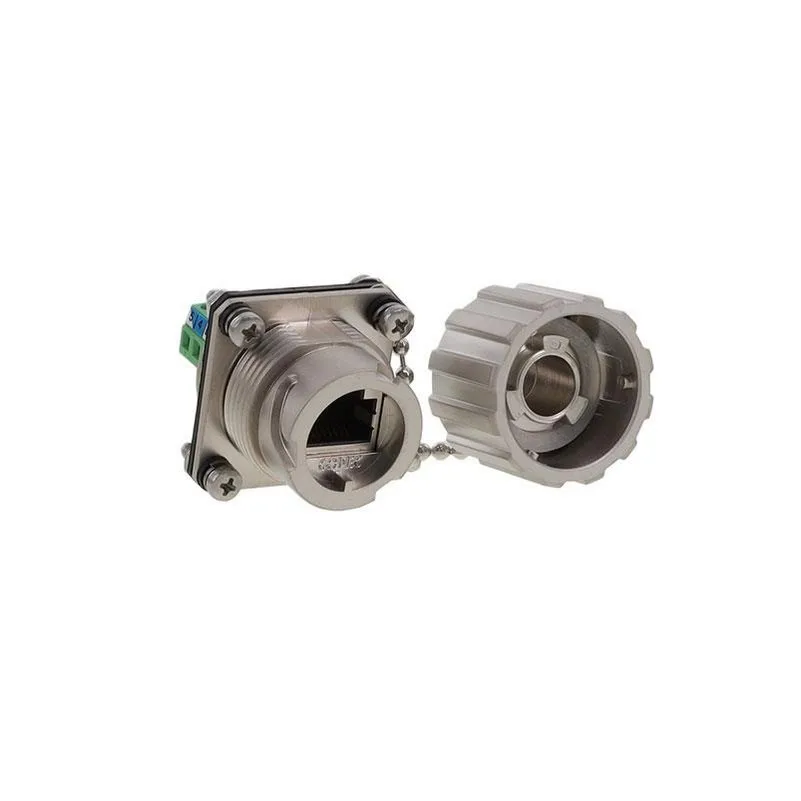 17-111204 Professional Accessory Supplier 17-111204 Jack Modular Connector 8p8c RJ45 Ethernet Shielded 17111204 Panel Mount Flange