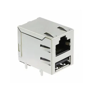 5-1775855-1 Original 5-1775855-1 Jack with USB A A-RJ45 Modular Connector 8p8c RJ45 Ethernet Shielded EMI Finger 517758551 Through Hole