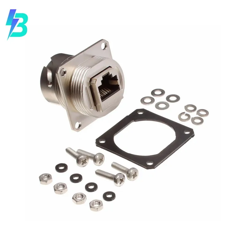 17-160004 Original Connectors 17-160004 Coupler Modular Connector Adapters Jack 8p8c RJ45 Shielded 17160004 Panel Mount Square Flange