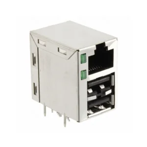 6116151-4 6116151-4 Jack with USB A Dual Modular Connector 8p8c RJ45 Ethernet Shielded 61161514 Through Hole