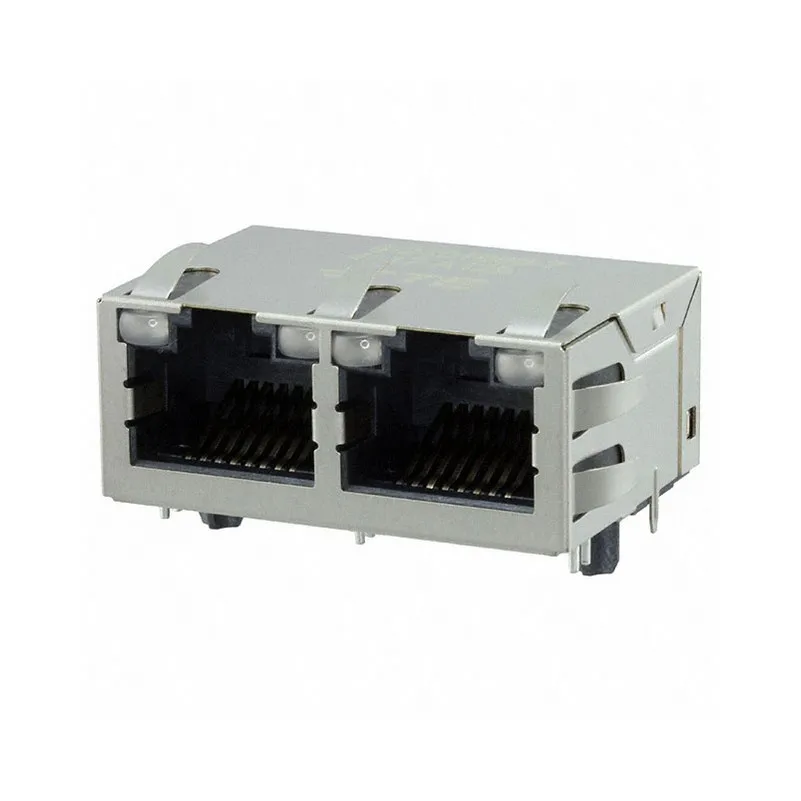 5-2301996-7 Connectors Accessories 5-2301996-7 RJ45 Modular Connector Jack With Magnetics 2 Port 523019967 10/100/1000 Base-T AutoMDIX