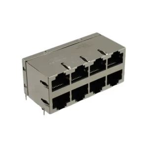 0811-2X4R-28-F 0811-2X4R-28-F RJ45 MagJack Modular Connector Jack With Magnetics 8 Port 08112X4R28F 10/100 Base-T AutoMDIX