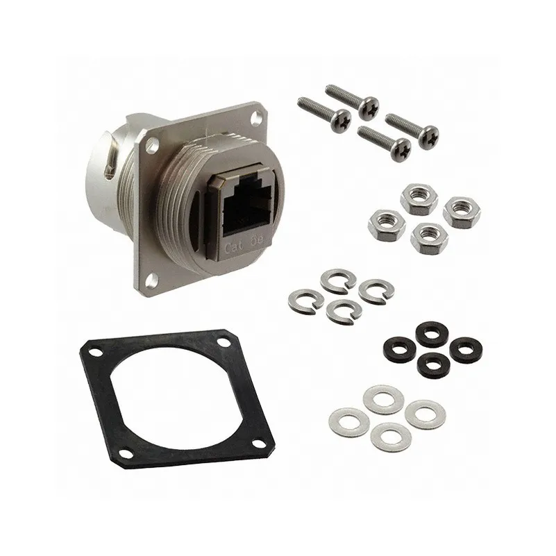 17-110214 Connectors Supplier 17-110214 Coupler Modular Connector Adapters Jack 8p8c RJ45 Shielded 17110214 Panel Mount Square Flange