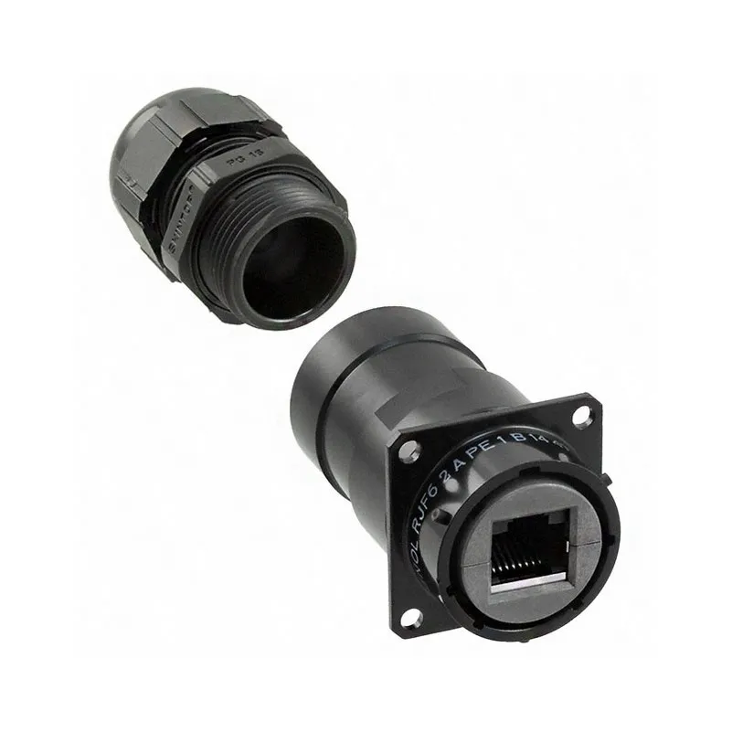 RJF62APE1B Connectors Supplier RJF62APE1B Coupler RJF 6 Modular Connector Adapters Jack 8p8c RJ45 RJF62-APE1B Panel Mount Square Flange