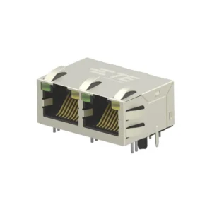 2301996-7 2301996-7 RJ45 Modular Connector Jack With Magnetics 2 Port 23019967 10/100/1000 Base-T AutoMDIX