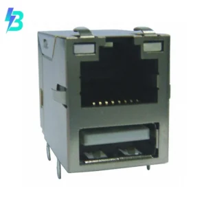 ARJU21A-MCSA-AD-B-EMU2 New Sale ARJU21A-MCSA-AD-B-EMU2 RJ45 with USB A ARJU21A Modular Connector Jack With Magnetics 1 Port 10/100 Base-TX AutoMDIX