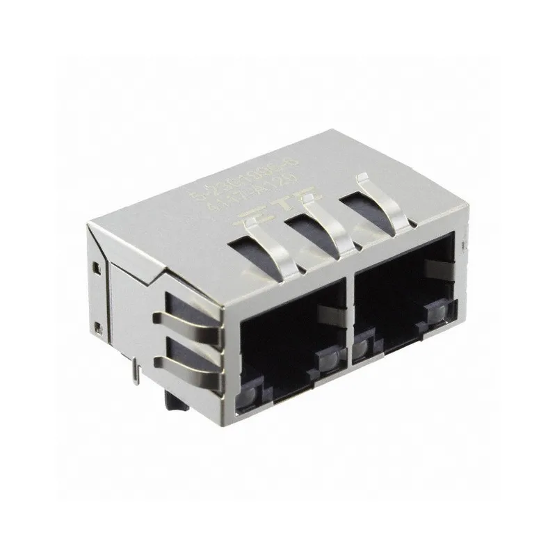 5-2301996-6 Professional BOM Supplier 5-2301996-6 RJ45 Modular Connector Jack With Magnetics 2 Port 523019966 10/100 Base-T AutoMDIX