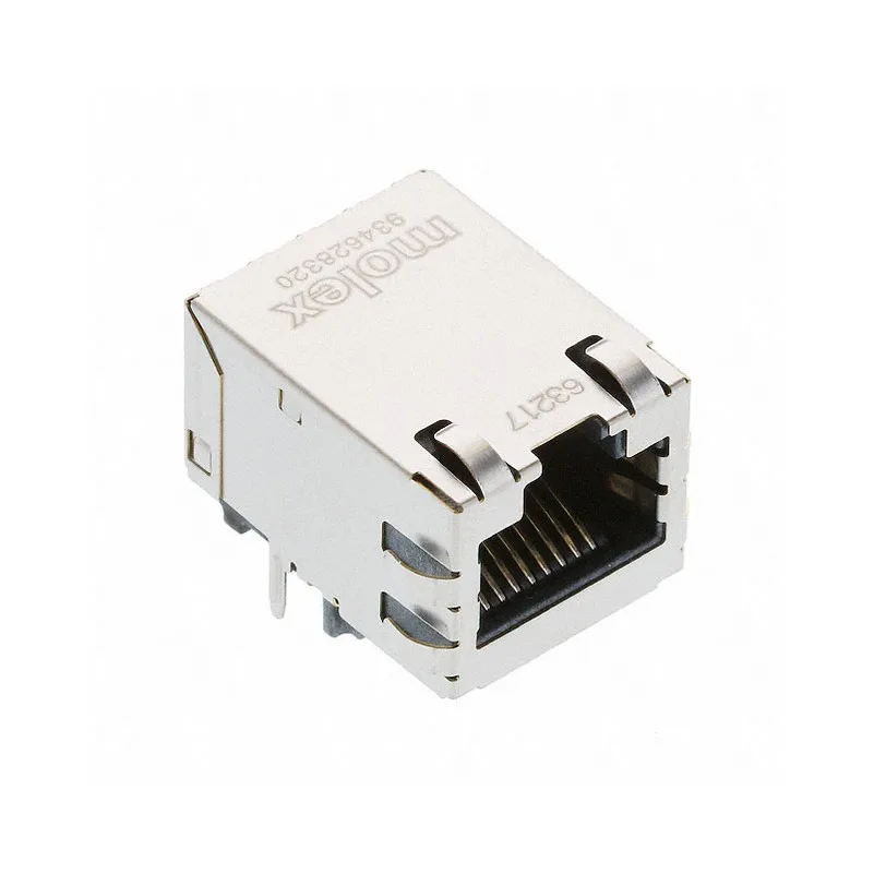 934628320 Connectors Supplier 934628320 RJ45 MXMag 93462 Modular Connector Jack With Magnetics 1 Port 93462-8320 10/100 Base-T AutoMDIX