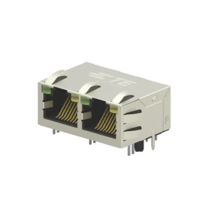 5-2301996-5 5-2301996-5 RJ45 Modular Connector Jack With Magnetics 2 Port 523019965 10/100 Base-T AutoMDIX