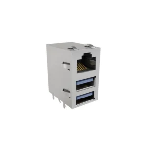 RJE361883405 RJE361883405 Jack with USB A Dual RJE36 Modular Connector 8p8c RJ45 Ethernet Shielded EMI Finger RJE361-883405 Through Hole