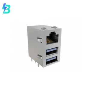 RJE361883201 RJE361883201 Jack with USB A Dual RJE36 Modular Connector 8p8c RJ45 Ethernet Shielded EMI Finger RJE361-883201 Through Hole