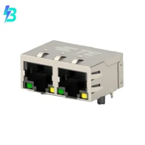 5-2337994-4 Brand 5-2337994-4 RJ45 Modular Connector Jack With Magnetics 2 Port 523379944 10/100 Base-T AutoMDIX Power over Ethernet PoE