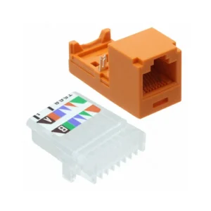CJ588ORY PCB Connectors Accessory CJ588ORY Jack Mini-Com TX5e Modular Connector 8p8c RJ45 Ethernet Unshielded CJ58-8ORY Panel Mount