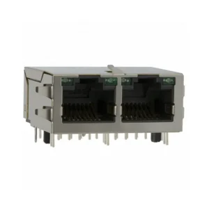 JG0-0023NL Brand Connectors JG0-0023NL RJ45 PULSEJACK JG0 Connector Jacks With Magnetics 2 Port JG00023NL 10/100/1000 Base-T AutoMDIX